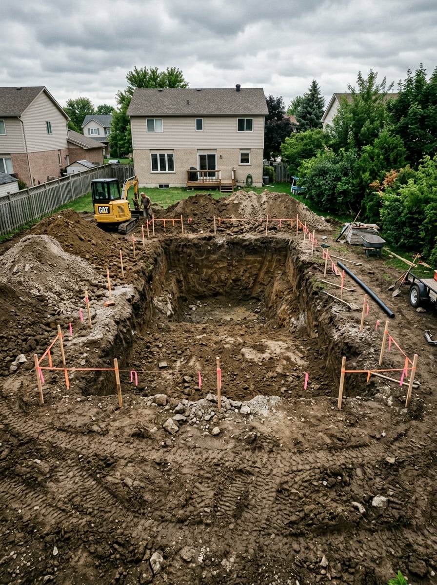 New Pool Construction - Before