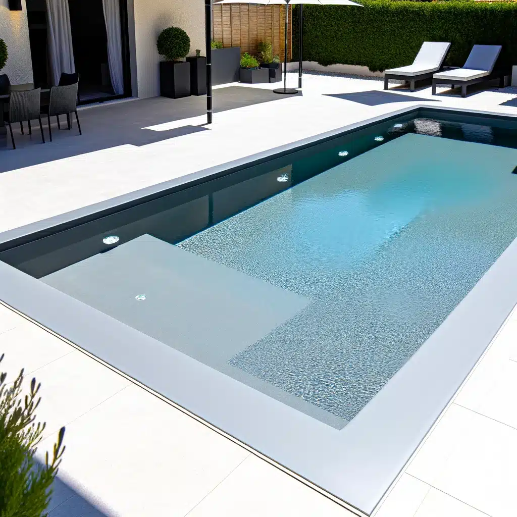 Rectangular Pool with Stone Decking