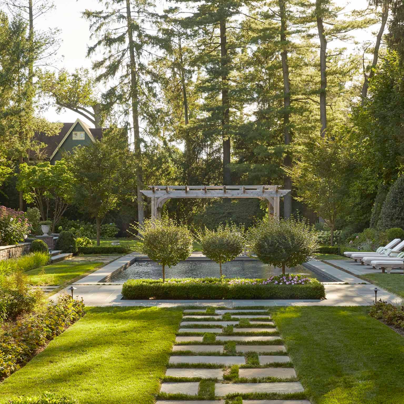 Contemporary Pool with Paver Deck